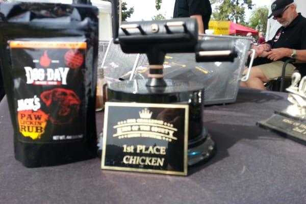 King of The County BBQ Challenge in Martinez, Ca.  1st Place Chicken 2014!!!