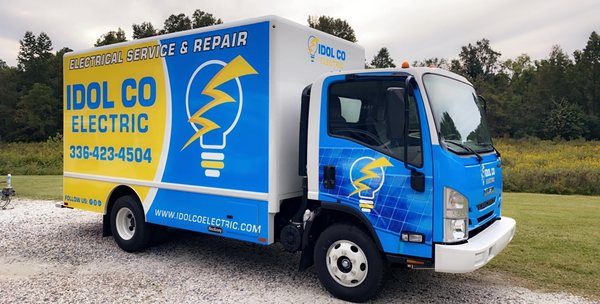 IdolCo Electric's newest electrical service and repair vehicle, a mobile warehouse on wheels.