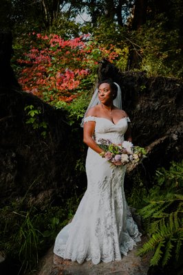 Bride at UW Botanic Gardens