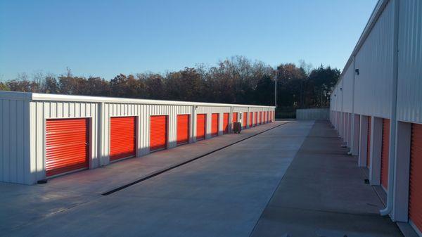 Non-climate storage with spacious drive up access.