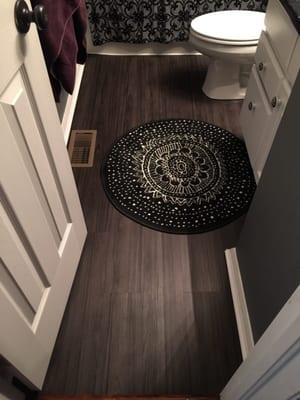 New flooring for upstairs bathroom