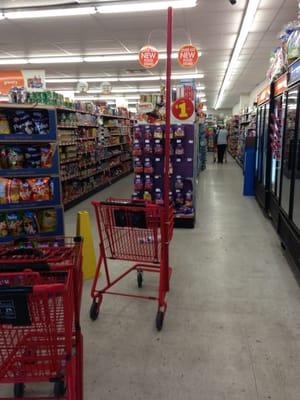 Shopping carts, cannot take them outside the store