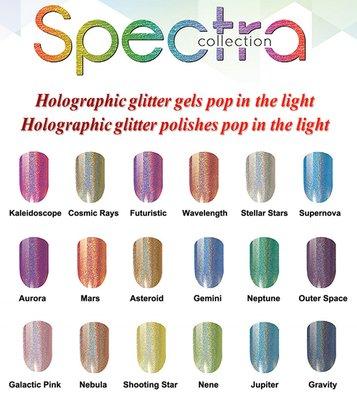 Spectra Collection of gels & polishes pop in the light