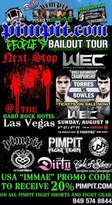 THE PIMPIT FIGHT TEAM WAS ALL OVER THE WEC FIGHT WITH TEAM MATE BRIAN BOWLES DEFEATING MIGUEL TORRES