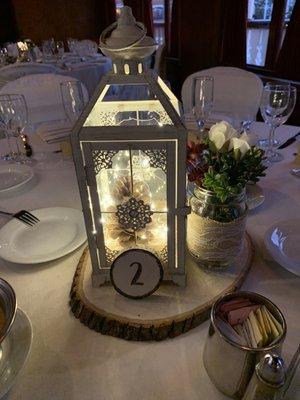 Love this romantic and rustic look for centerpieces! I had a wonderful time coordinating this special event.