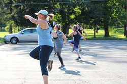 We have outdoor, indoor and virtual group fitness options