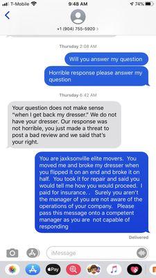 Manager of Jacksonville elite and myself where manager doesn't care that I give a bad review