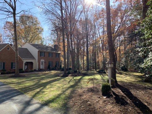 Beautiful home we completed a leaf removal on