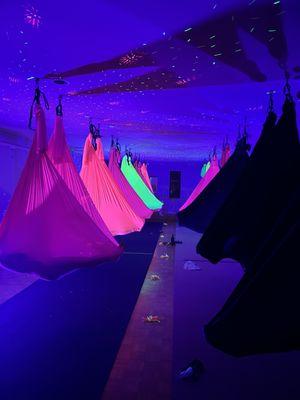 Blacklight Aerial Silks