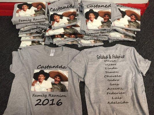 Family reunion shirts