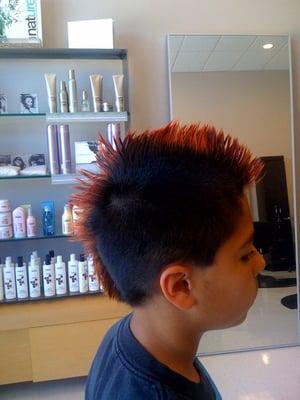 boy mohawk with fun colors