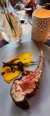 Lamb with carrot 3 ways