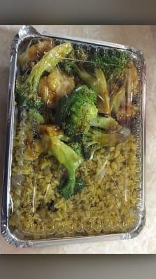 Shrimp and broccoli