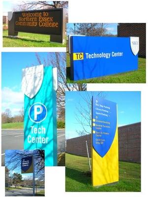 Full campus signage system: Northern Essex Community College, Haverhill, Mass.