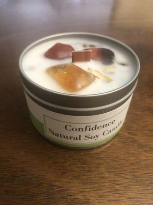 Soy candles with stones