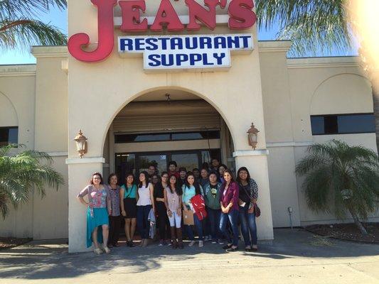 Mrs Gloria Caram's Robstown Culinary class visits JRS, April 14, 2015.