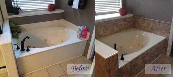 Before & After Tile Work/Jacuzzi Tub Update in Red Bank, NJ