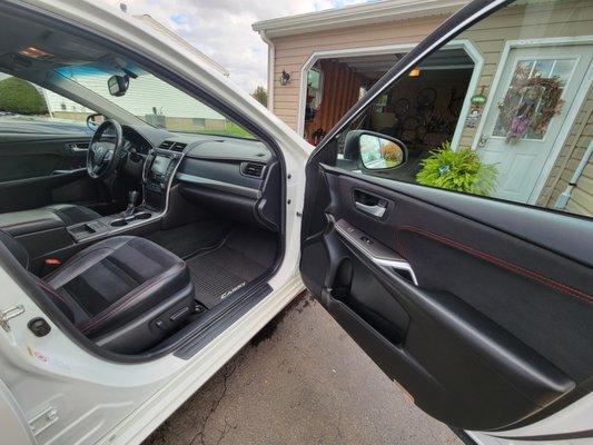 interior detail with shampoo and leather conditioning