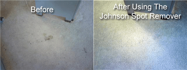 Spot removal using Johnson Professional Spot Removal products.