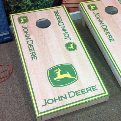 Wrapped cornhole boards