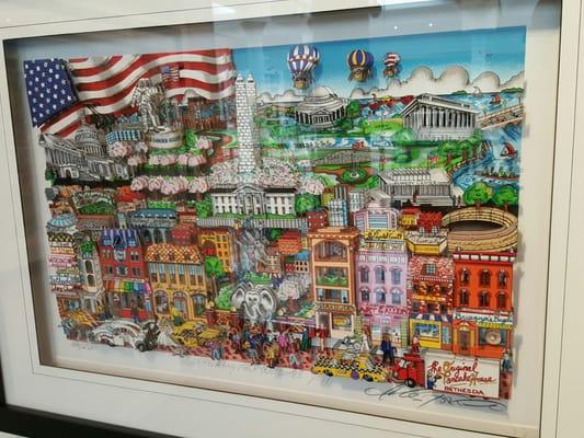 Washington Welcomes You!   Signed & Numbered 3D Serigraph by Charles Fazzino.