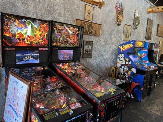 Video games and pinball