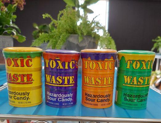 We carry Toxic Waste Sour candies!