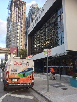 Storefront GoRun, a running store in downtown Miami