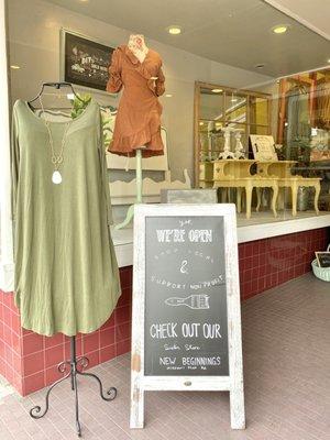 Our storefront! Women's Clothing and Home Decor