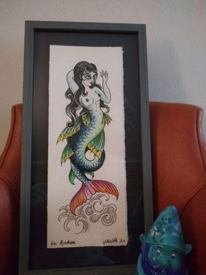 The mermaid I had framed here.