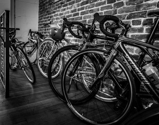 Bike parking at original location