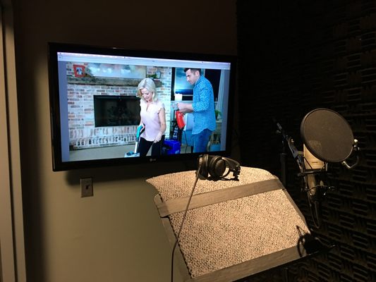 ADR session in our voice-over booth.