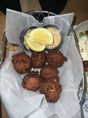 Blue crab & corn fritters