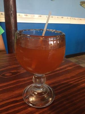 Real Michelada! Dos XX, hot sauce, salt and lime. Pretty awesome!