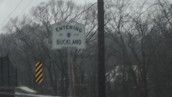 Blurry Buckland sign.