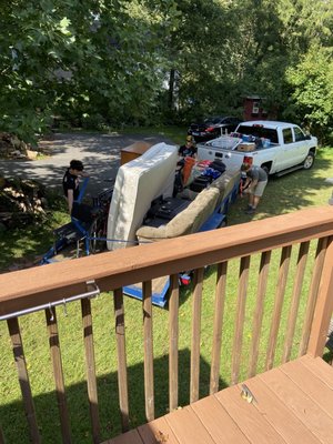 The movers you need, before they tied everything down for the flawless transport.