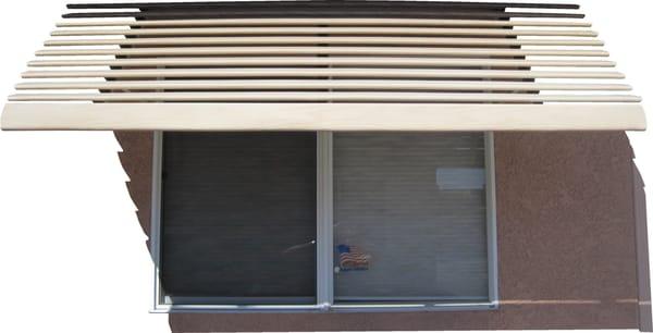 Open Louvered Window Awning