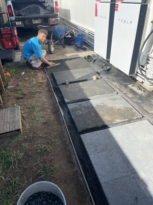 Prep work for pavers