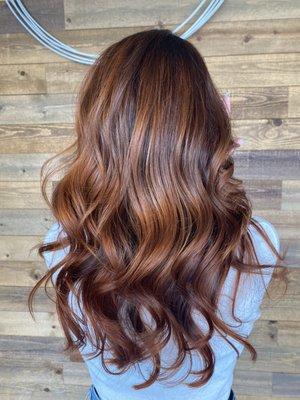 Copper hair.