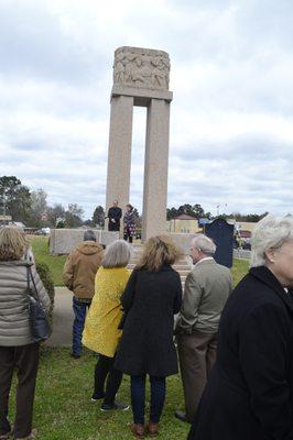 The day of the Memorial Service at the cenotaph on March 18, 2021.