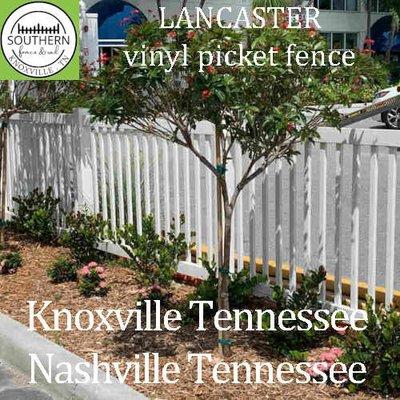 Lancaster vinyl picket smooth top NO PAINTING Southern Fence and Rail your Knoxville fence company of choice