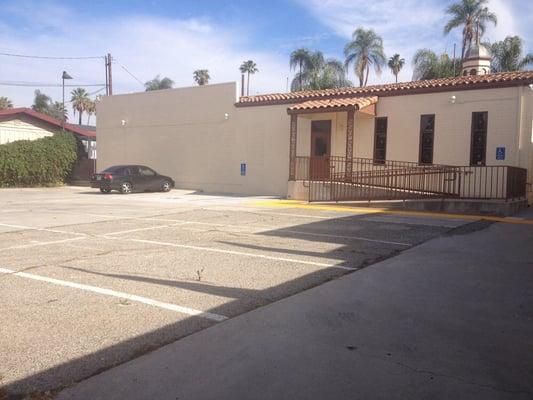 Plenty of parking on rear of building with wheelchair access