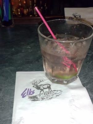 Enjoying $3 mixed drinks at the Elks Club ;-)