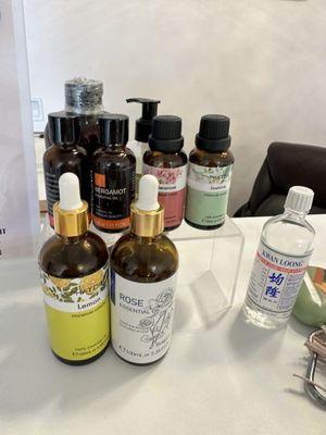 Oils for massage (extra charge)