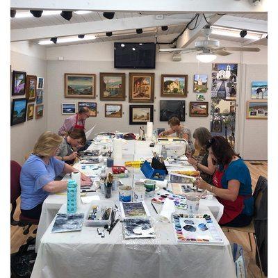 Tuesday's evening watercolor class with Nahzy Tabriz 5:30-8:30