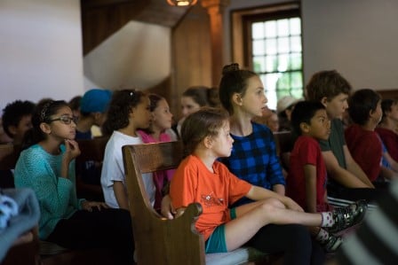 Every week our school community gathers in the  meetinghouse in silence for a period.