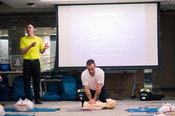 Instructors demo proper form