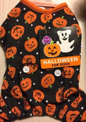 Dog Halloween Pumpkin Print Pajamas