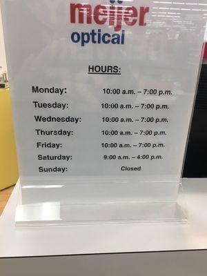 The store hours