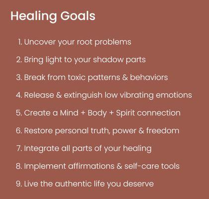 Healing Goals